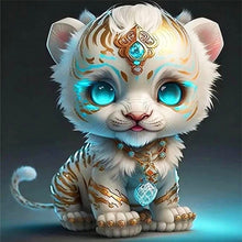 Load image into Gallery viewer, Huancan - Zodiac Signs - Tiger - 40*40CM 11CT 3 Stamped Cross Stitch
