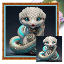 Load image into Gallery viewer, Huancan - Zodiac Signs - Snake - 40*40CM 11CT 3 Stamped Cross Stitch
