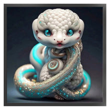 Load image into Gallery viewer, Huancan - Zodiac Signs - Snake - 40*40CM 11CT 3 Stamped Cross Stitch
