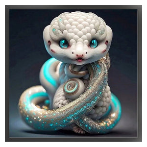 Huancan - Zodiac Signs - Snake - 40*40CM 11CT 3 Stamped Cross Stitch