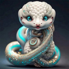 Load image into Gallery viewer, Huancan - Zodiac Signs - Snake - 40*40CM 11CT 3 Stamped Cross Stitch
