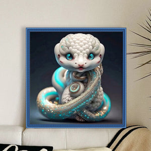 Huancan - Zodiac Signs - Snake - 40*40CM 11CT 3 Stamped Cross Stitch