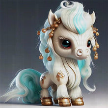 Load image into Gallery viewer, Huancan - Zodiac Signs - Horse - 40*40CM 11CT 3 Stamped Cross Stitch
