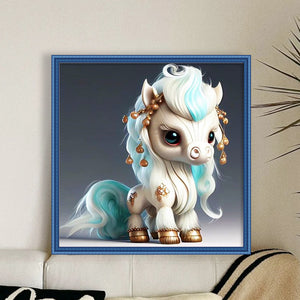 Huancan - Zodiac Signs - Horse - 40*40CM 11CT 3 Stamped Cross Stitch