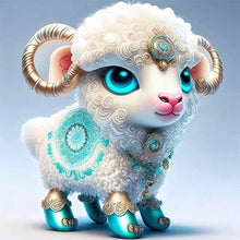 Load image into Gallery viewer, Huancan - Zodiac Signs - Sheep - 40*40CM 11CT 3 Stamped Cross Stitch
