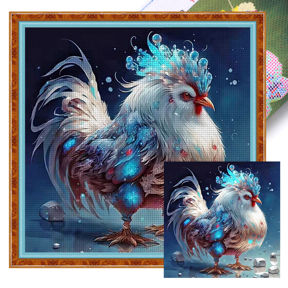 Huancan - Zodiac Signs - Chicken - 40*40CM 11CT 3 Stamped Cross Stitch