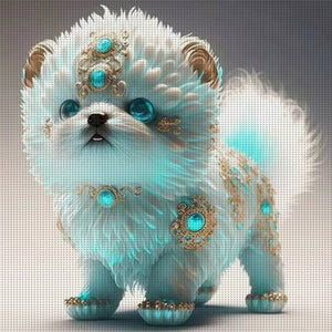 Huancan - Zodiac Signs - Dog - 40*40CM 11CT 3 Stamped Cross Stitch