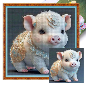 Huancan - Zodiac Signs - Pig - 40*40CM 11CT 3 Stamped Cross Stitch