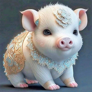 Huancan - Zodiac Signs - Pig - 40*40CM 11CT 3 Stamped Cross Stitch