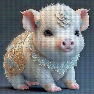 Huancan - Zodiac Signs - Pig - 40*40CM 11CT 3 Stamped Cross Stitch