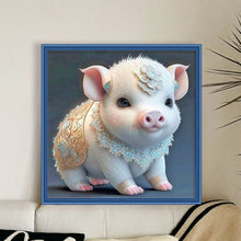 Load image into Gallery viewer, Huancan - Zodiac Signs - Pig - 40*40CM 11CT 3 Stamped Cross Stitch
