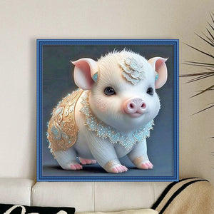 Huancan - Zodiac Signs - Pig - 40*40CM 11CT 3 Stamped Cross Stitch