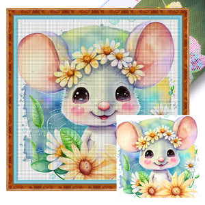 DIY - Zodiac Signs - Rat - 40*40CM 11CT 3 Stamped Cross Stitch
