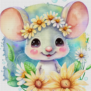 DIY - Zodiac Signs - Rat - 40*40CM 11CT 3 Stamped Cross Stitch