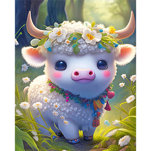 Yishu - Zodiac Signs - Ox - 40*50CM 11CT 3 Stamped Cross Stitch