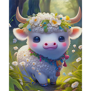 Yishu - Zodiac Signs - Ox - 40*50CM 11CT 3 Stamped Cross Stitch