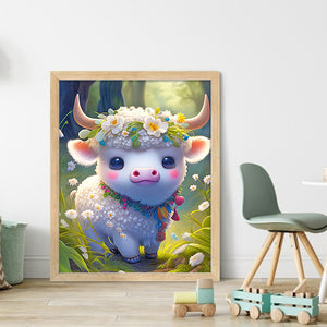 Yishu - Zodiac Signs - Ox - 40*50CM 11CT 3 Stamped Cross Stitch