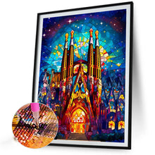 Load image into Gallery viewer, Stained Castle Glass Painting 40*55CM(Picture) Full Round Drill Diamond Painting
