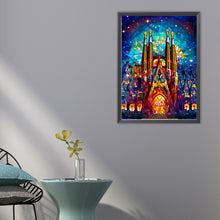 Load image into Gallery viewer, Stained Castle Glass Painting 40*55CM(Picture) Full Round Drill Diamond Painting
