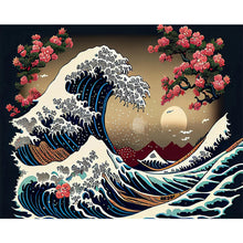 Load image into Gallery viewer, Ukiyo-E Ocean Waves 50*40CM(Canvas) Full Square Drill Diamond Painting
