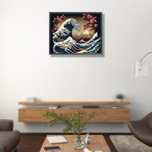 Ukiyo-E Ocean Waves 50*40CM(Canvas) Full Square Drill Diamond Painting