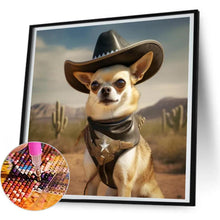 Load image into Gallery viewer, Cool Desert Cowboy Dog 30*30CM(Canvas) Full Round Drill Diamond Painting
