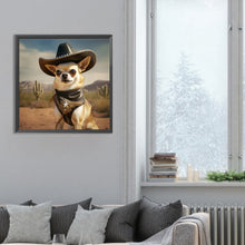 Load image into Gallery viewer, Cool Desert Cowboy Dog 30*30CM(Canvas) Full Round Drill Diamond Painting
