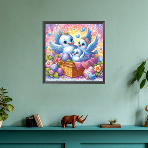 Blue Bird 30*30CM(Canvas) Full Round Drill Diamond Painting