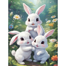 Load image into Gallery viewer, Garden Rabbit 30*40CM(Canvas) Full Round Drill Diamond Painting
