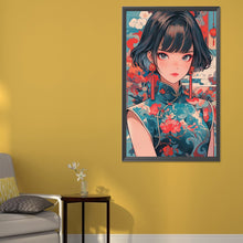 Load image into Gallery viewer, Short-Haired Girl In A Qipao 40*65CM(Picture) Full Round Drill Diamond Painting
