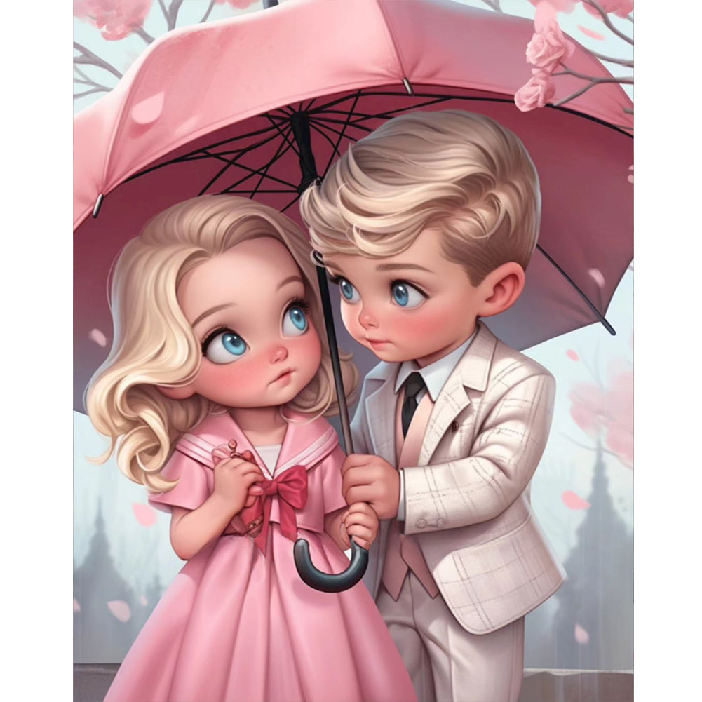 Sweet Couple 40*50CM(Canvas) Full Round Drill Diamond Painting