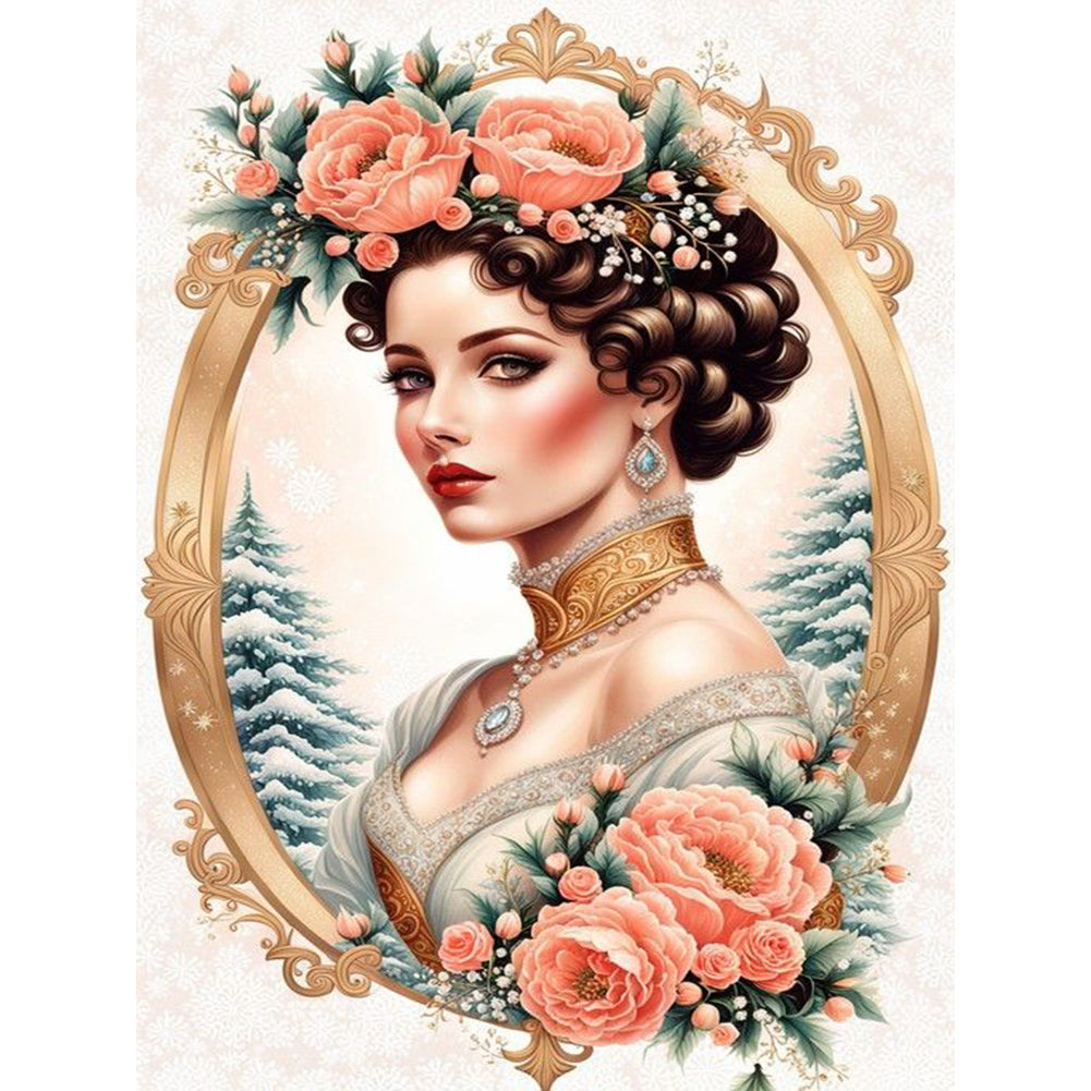 Noblewoman 30*40CM(Canvas) Full Round Drill Diamond Painting