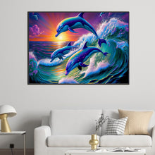 Load image into Gallery viewer, Dolphin 70*50CM(Canvas) Full Square Drill Diamond Painting
