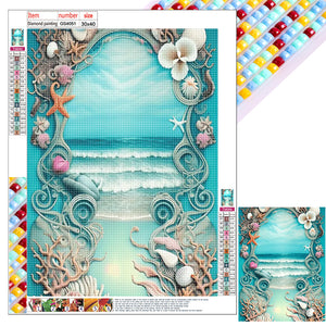 Seashells On The Beach 30*40CM(Canvas) Full Square Drill Diamond Painting