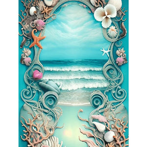 Seashells On The Beach 30*40CM(Canvas) Full Square Drill Diamond Painting