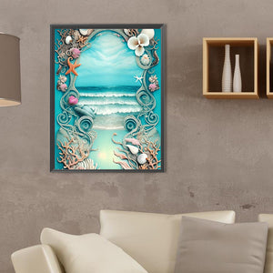 Seashells On The Beach 30*40CM(Canvas) Full Square Drill Diamond Painting