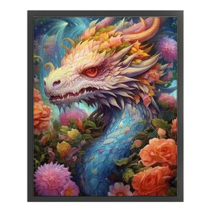 Yishu - Flower And Dragon - 50*60CM 11CT 3 Stamped Cross Stitch