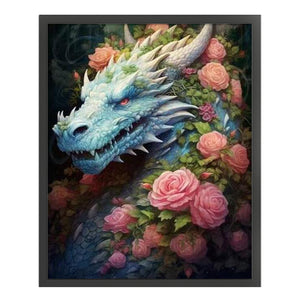 DIY - Flower And Dragon - 50*60CM 11CT 3 Stamped Cross Stitch
