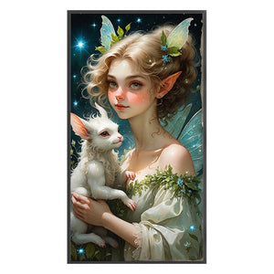 Yishu - Elf Girl - 40*75CM 11CT 3 Stamped Cross Stitch