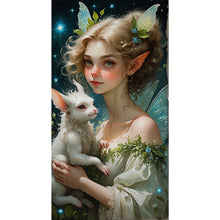 Load image into Gallery viewer, Yishu - Elf Girl - 40*75CM 11CT 3 Stamped Cross Stitch
