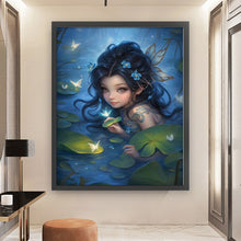 Load image into Gallery viewer, Yishu - Butterfly Fairy Girl - 50*60CM 11CT 3 Stamped Cross Stitch
