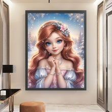 Load image into Gallery viewer, Yishu - Winter Girl - 50*65CM 11CT 3 Stamped Cross Stitch
