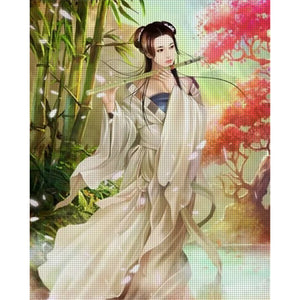 Yishu - Ancient Style Girl - 40*50CM 11CT 3 Stamped Cross Stitch