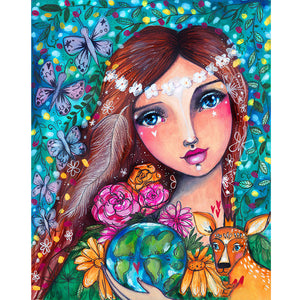 Girl 40*50CM(Canvas) Full Round Drill Diamond Painting