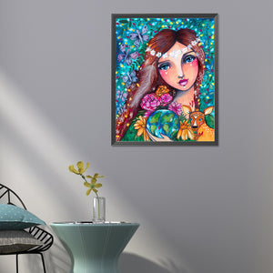 Girl 40*50CM(Canvas) Full Round Drill Diamond Painting