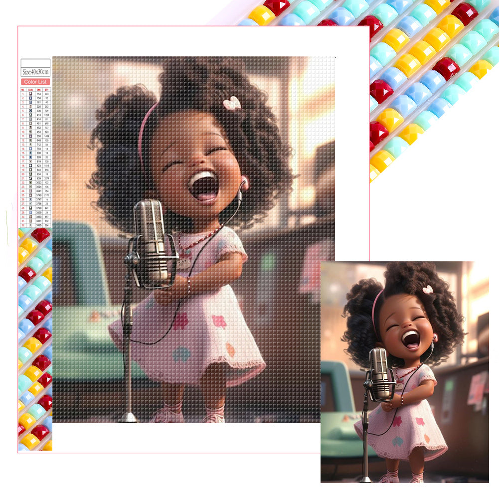 Little Girl 30*40CM(Picture) Full Square Drill Diamond Painting