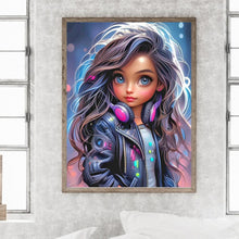 Load image into Gallery viewer, Cool Little Girl 30*40CM(Canvas) Full Round Drill Diamond Painting
