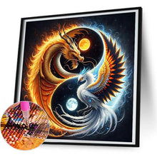 Load image into Gallery viewer, Fire Dragon Ice Phoenix Yin Yang Diagram 30*30CM(Canvas) Full Round Drill Diamond Painting
