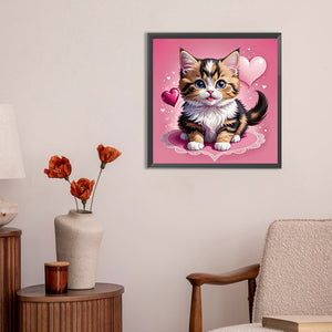 Cute Cat 30*30CM(Canvas) Full Round Drill Diamond Painting