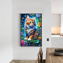 Load image into Gallery viewer, Glowing Cat 40*60CM(Canvas) Full Round Drill Diamond Painting
